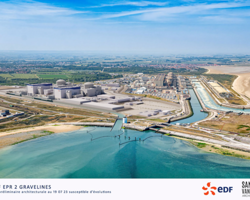 Une vision de ce que pourrait être la paire d'EPR2 de Gravelines dont l'entrée en production est espérée pour 2038-2039