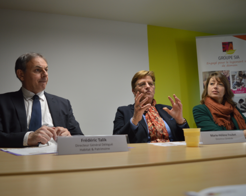 Frédéric Talik, Dg délégué habitat et patrimoine, Marie-Hélène Foubet, Dg SIA Habitat, et Marie Cornillon, Dg déléguée habitants et territoires.